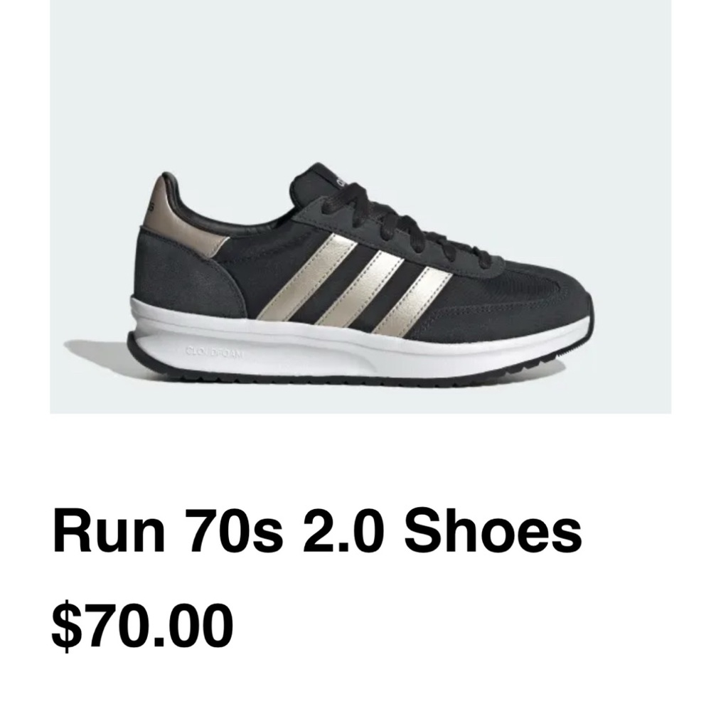Adidas Run 70s 2.0 Black and gold Sneakers